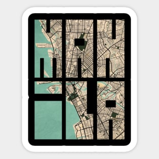 Manila, Philippines City Map Typography - Vintage Sticker